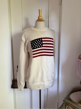 100% Cotton American Flag Sweater